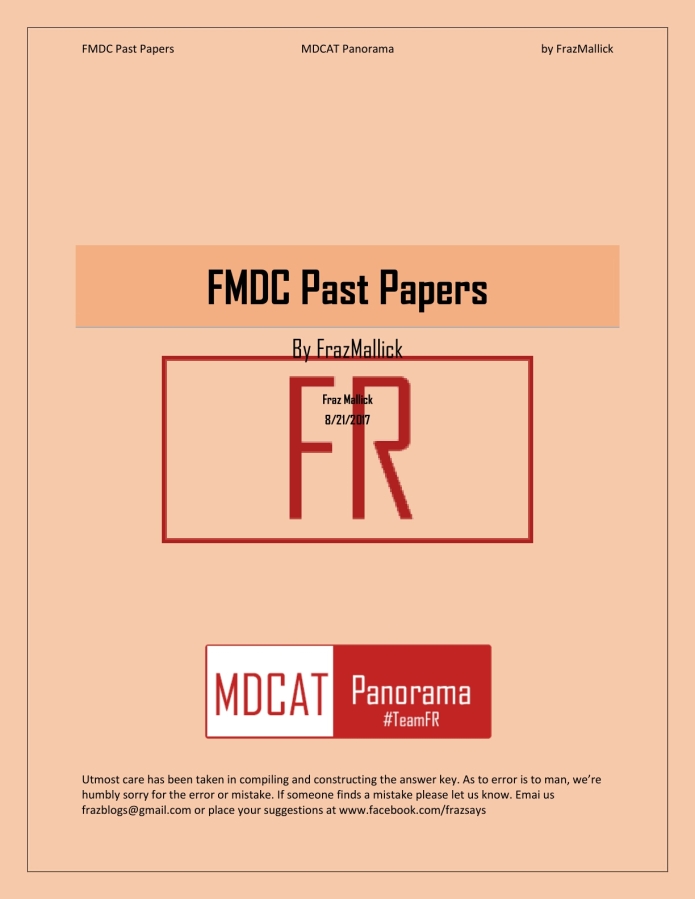 FMDC Past Papers Solved Free Download